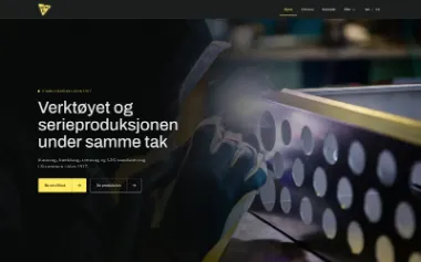 Skjermfangst av forsiden til KMG Stansefabrikk