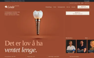 Skjermfangst av forsiden til Linde