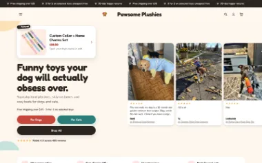 Skjermfangst av forsiden til Pawsome Plushies