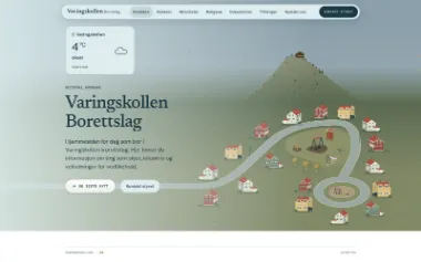 Skjermfangst av forsiden til Varingskollen Borettslag