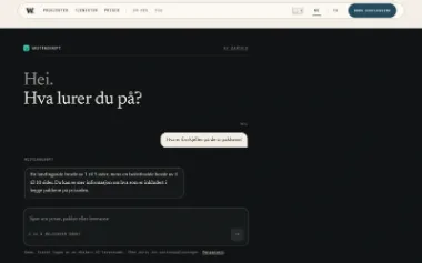 Skjermfangst av forsiden til WestengenGPT